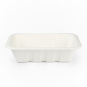 Vaschette in "POLPA" biodegradabili e compostabili 17x12cm.