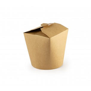 Contenitori avana in "CARTONCINO" e "PLA" 750ml. Biodegradabili e compostabili.