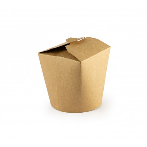 Contenitori avana in "CARTONCINO" e "PLA" 750ml. Biodegradabili e compostabili.