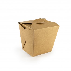 Contenitori avana in "CARTONCINO" e "PLA" 950ml. Biodegradabili e compostabili.