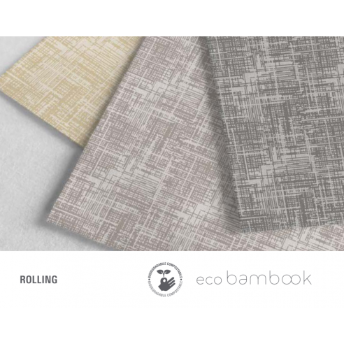 Coprimacchia e tovagliolo ecobamboo-bambook rolling beige.