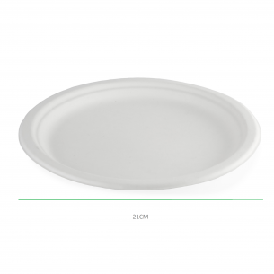 Piatti piani in "POLPA" biodegradabili e compostabili 21cm. 2
