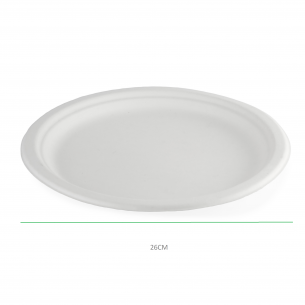 Piatti piani in "POLPA" biodegradabili e compostabili 26cm. 2