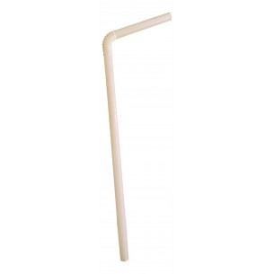 CANNUCCE BIODEGRADABILI E COMPOSTABILI PLA NATURAL COLOR 7MMX21CMCM.